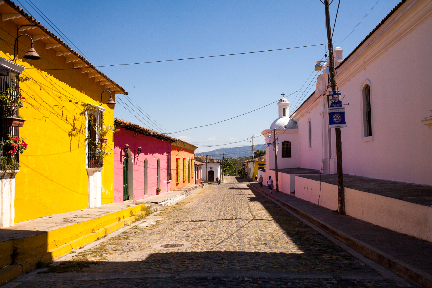 Coloful buildings in Suchitoto El Salvador
