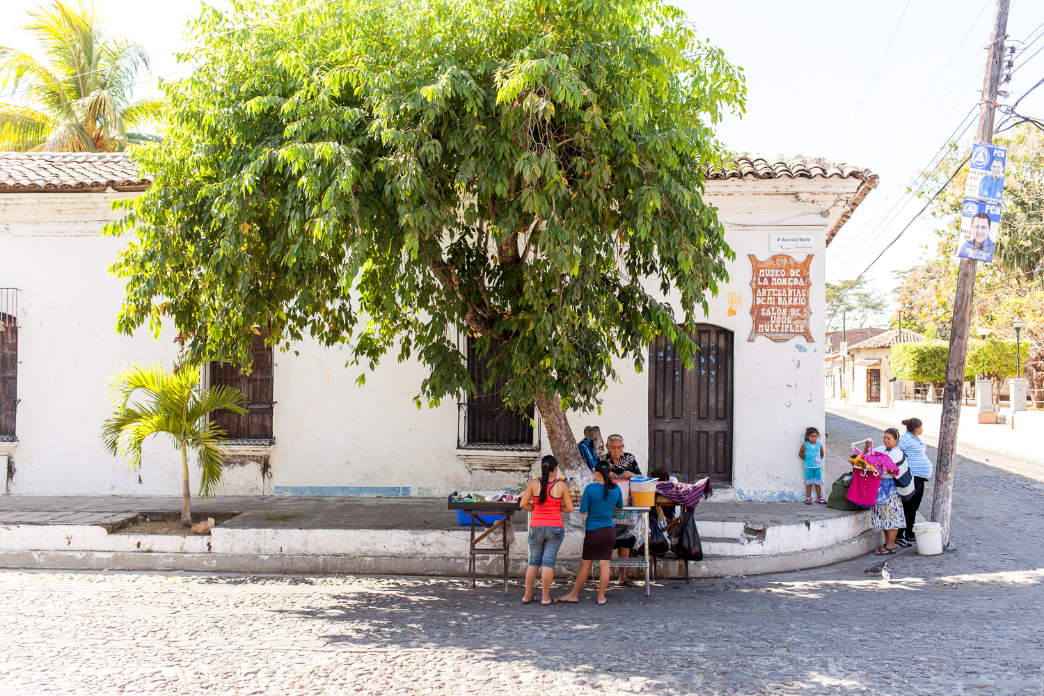 an outdoor market with people