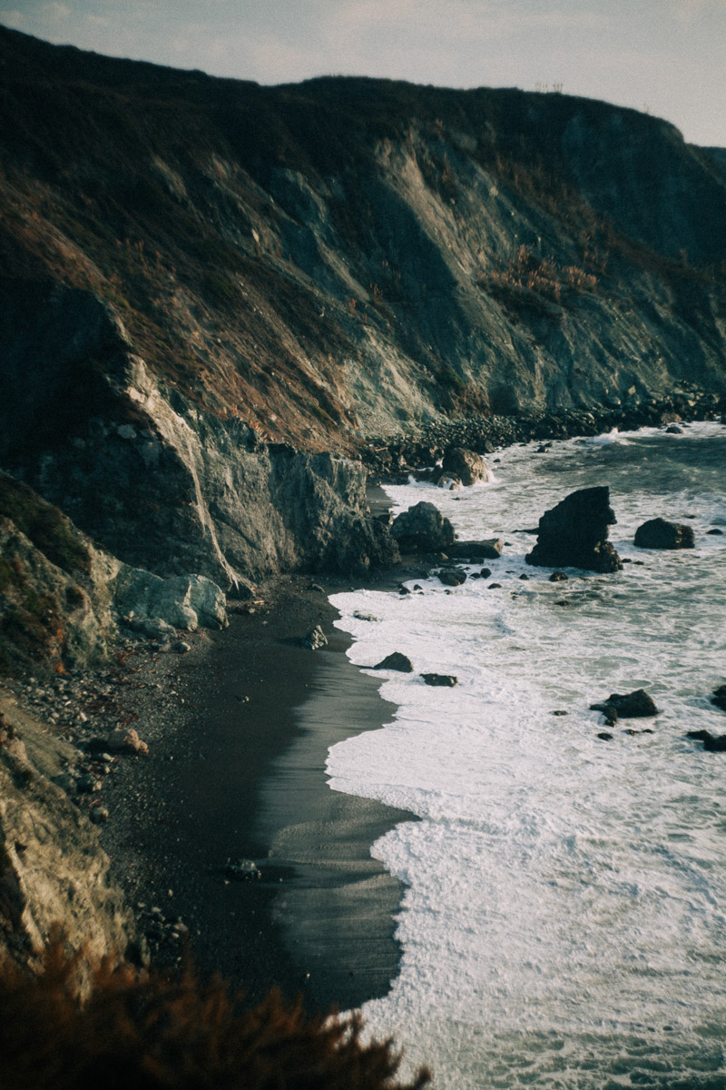 a dramatic cliff at Big Sur