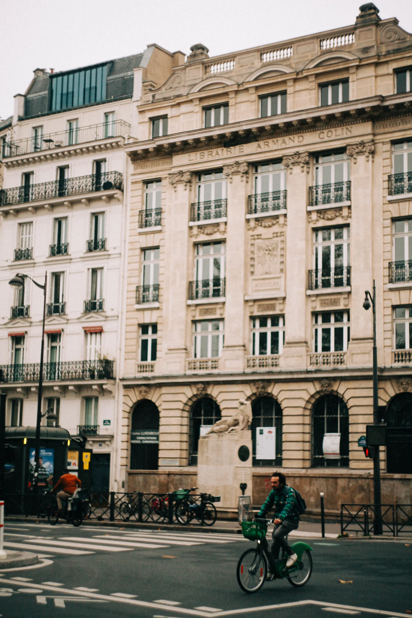 a cyclist in paris