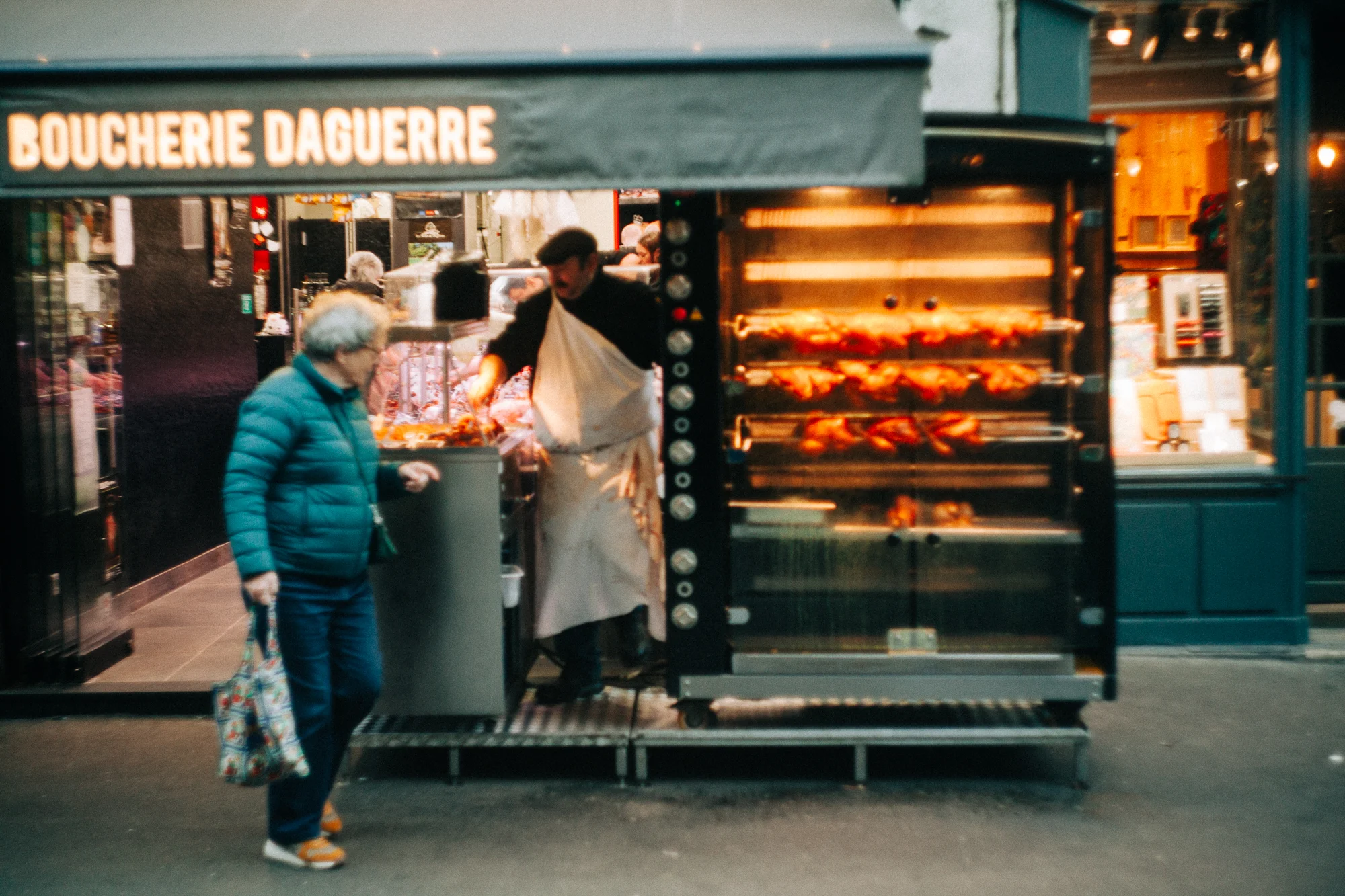 a bustling street in paris