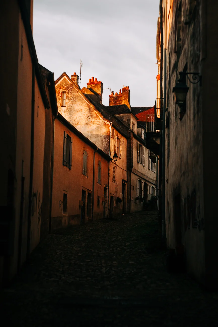 old european streets of cobblestone