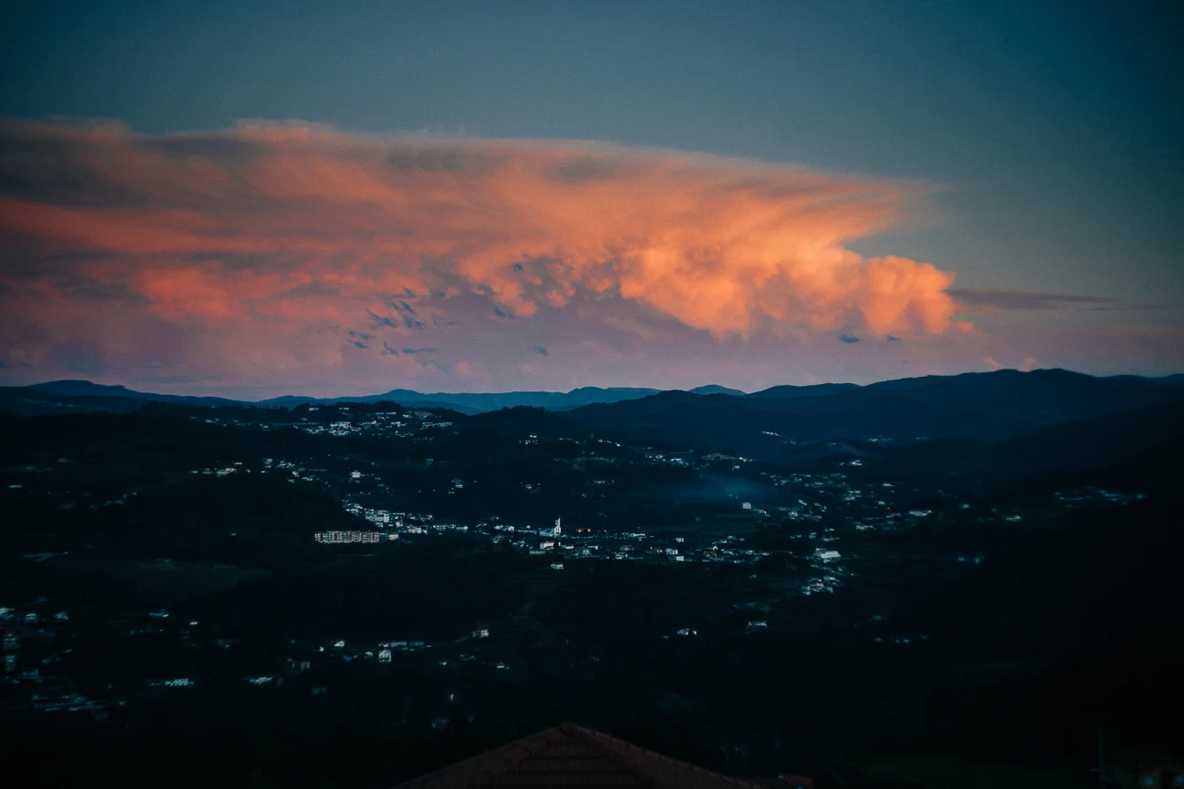 sunset in the portuguese hills