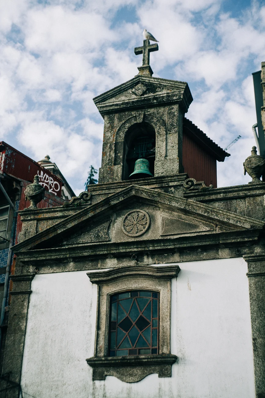 a church and a bird