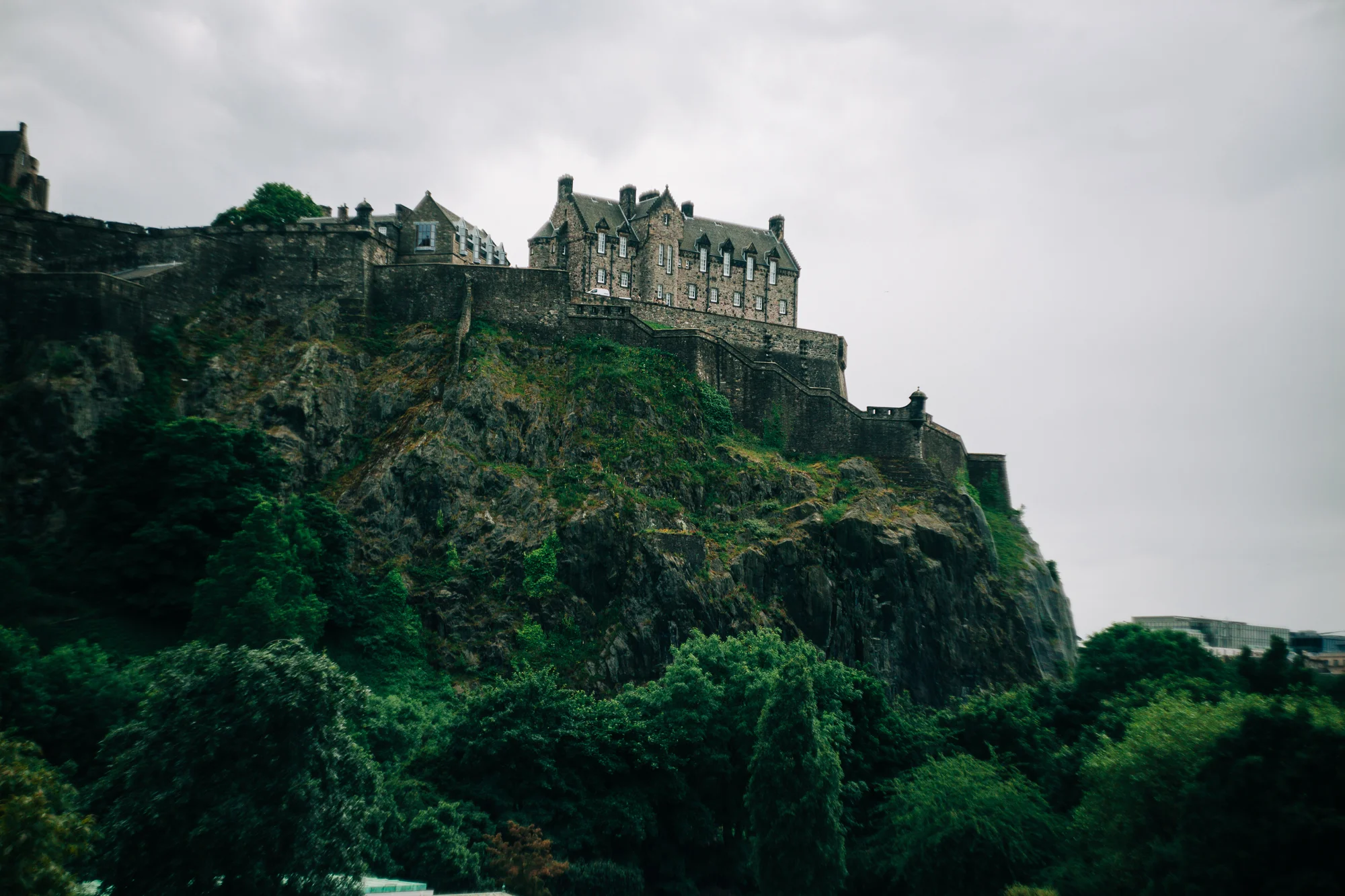 scottish castle on a cliff