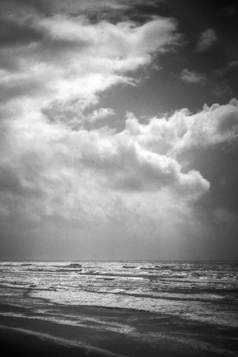dramatic light and clouds over the sea