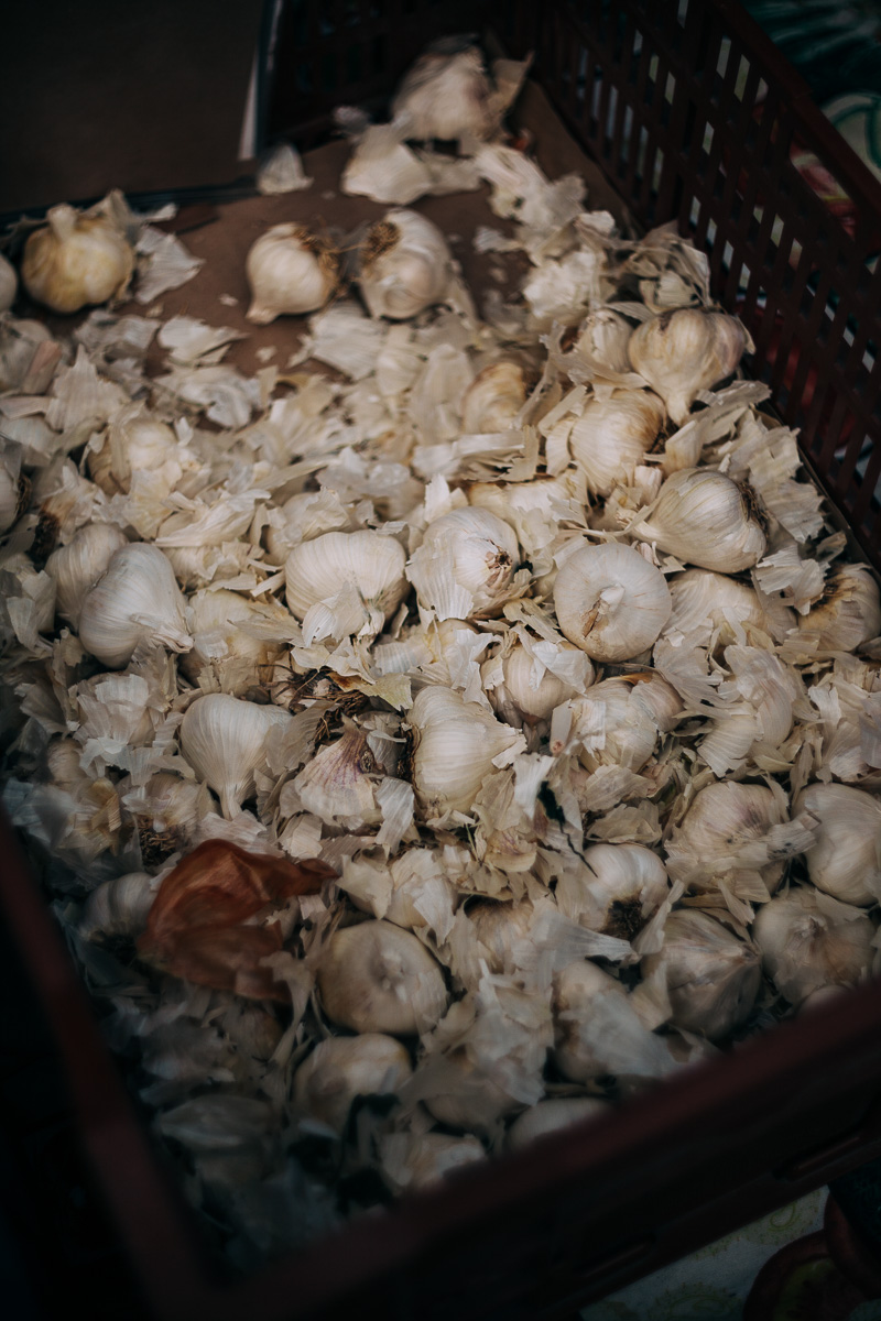 fresh garlic from the Martinez Farmers Market